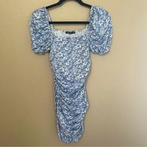 Nasty Gal Blue Floral Dress